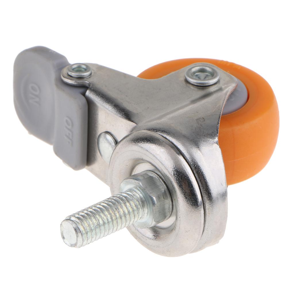 Heavy Duty Swivel Castor Wheels Trolley Furniture Caster Screw Brake 1.5inch