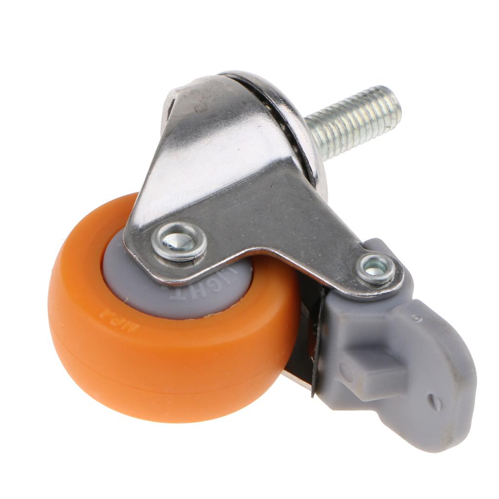 Heavy Duty Swivel Castor Wheels Trolley Furniture Caster Screw Brake 1.5inch