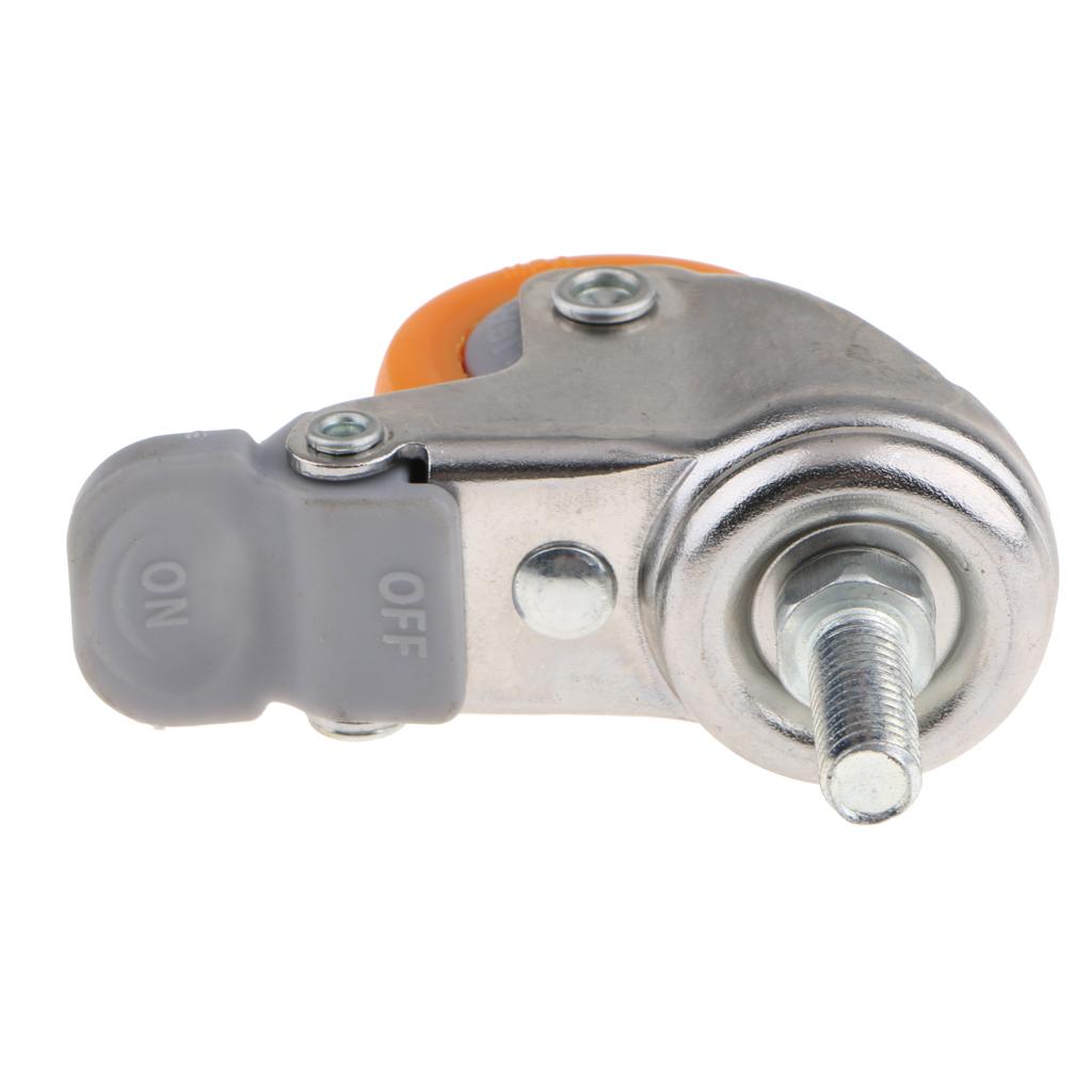 Heavy Duty Swivel Castor Wheels Trolley Furniture Caster Screw Brake 1.5inch