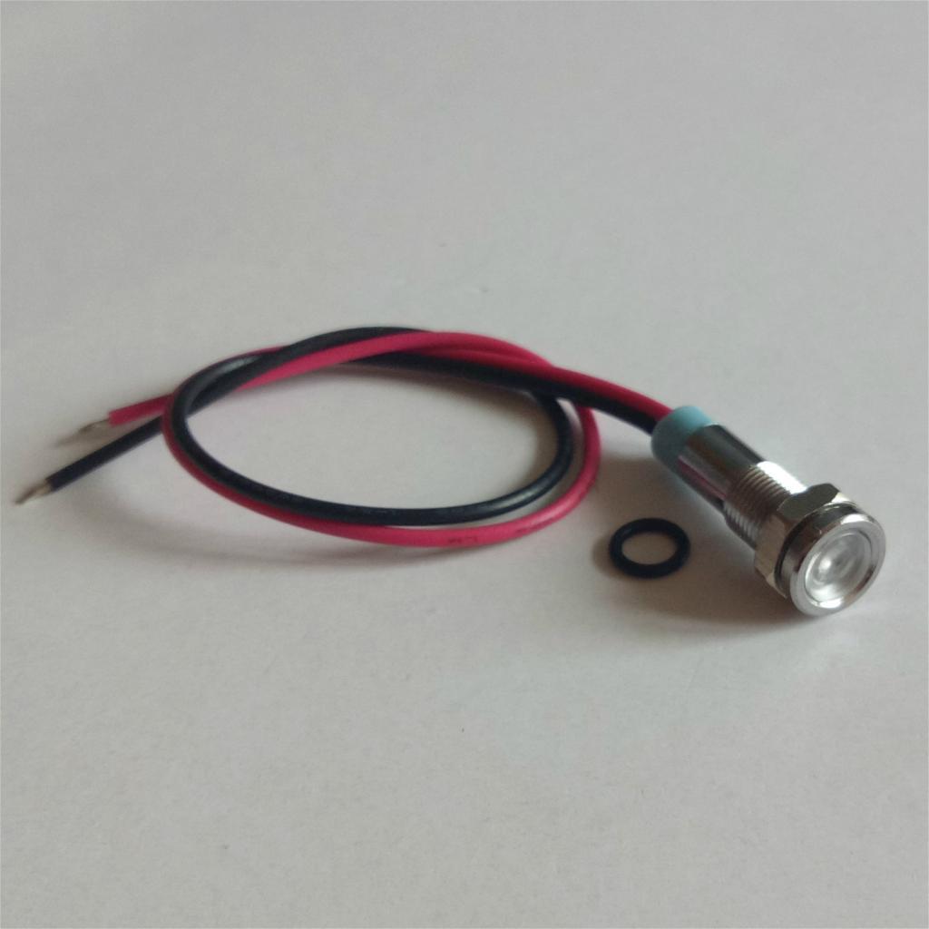 6mm LED Metal Indicator Light Waterproof Signal Pilot Dash Lamp 3V White