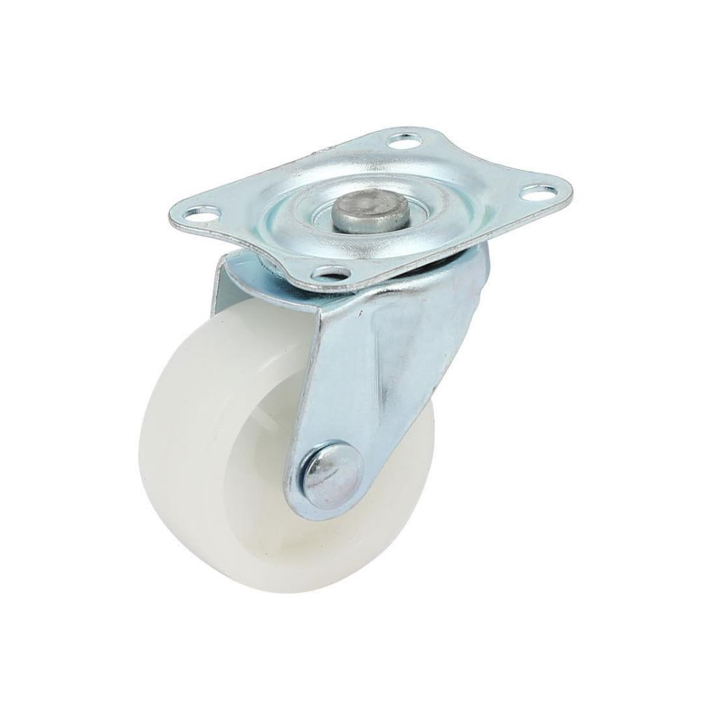 4 Pieces Dia PP Single Wheel Top Plate Trolley Caster Pulley