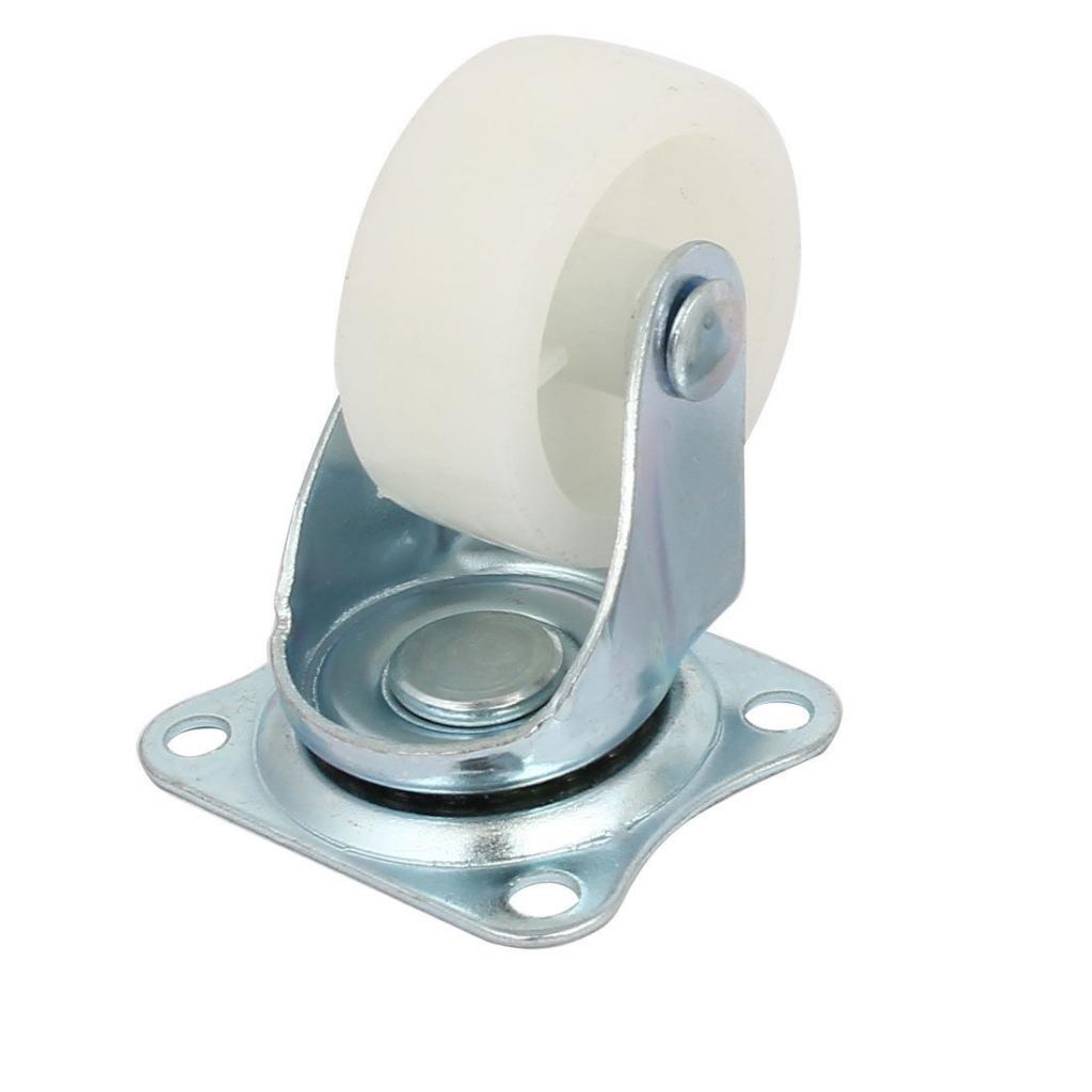 4 Pieces Dia PP Single Wheel Top Plate Trolley Caster Pulley