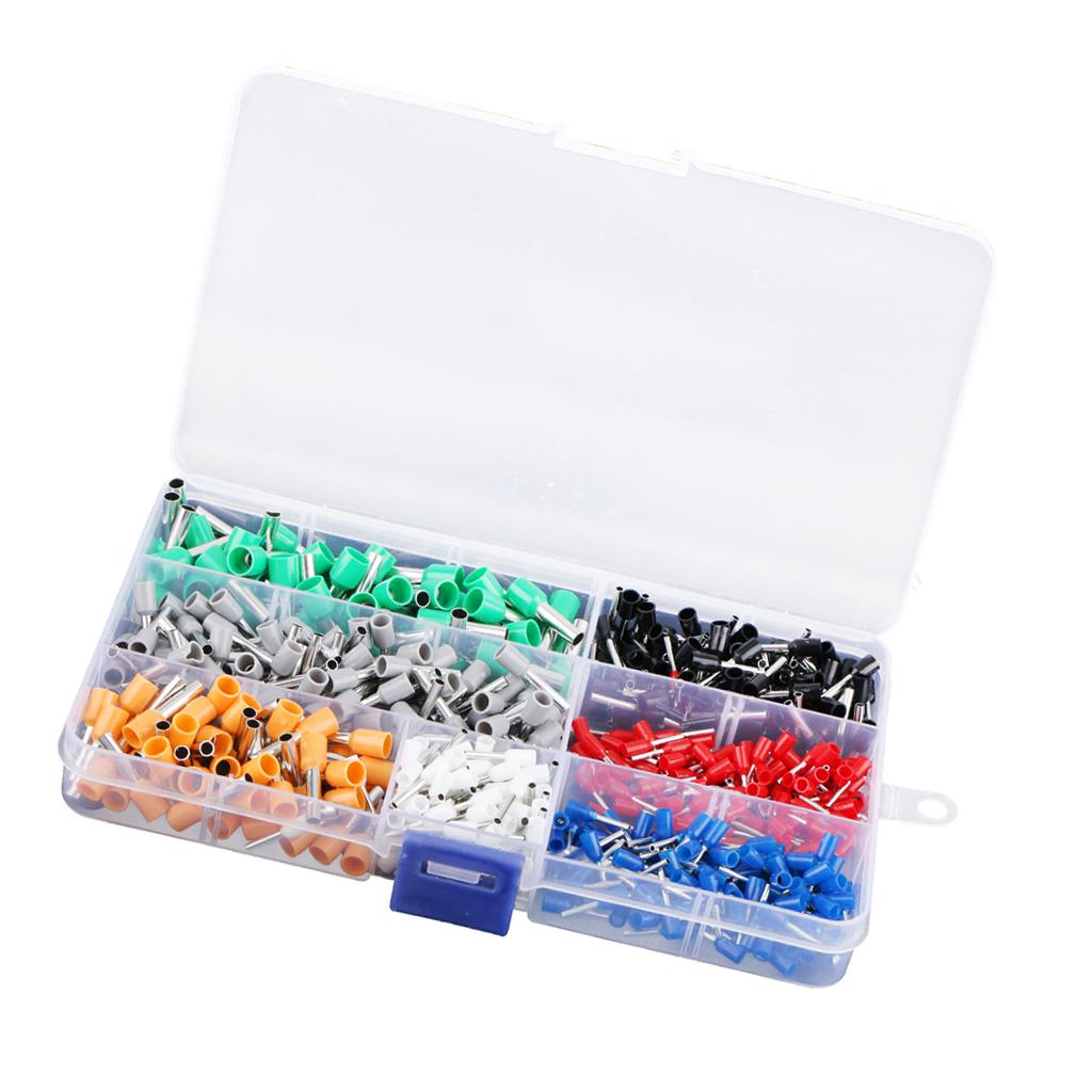 600Pcs/Pack Insulated Terminal Crimp Kit Wire Ferrules Insulated Connectors