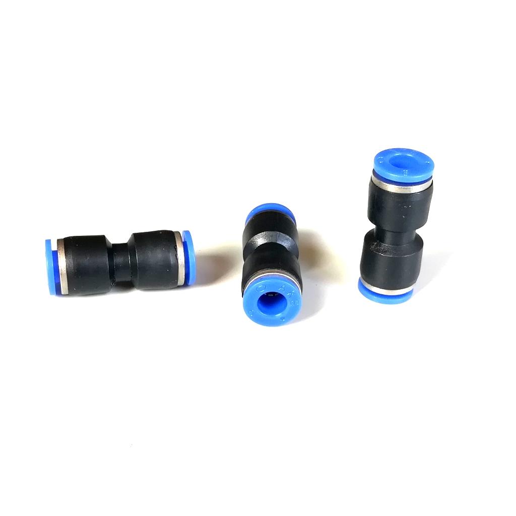 3 PCS Pneumatic Push in Connect Fitting Tube Straight Union Coupler 6mm