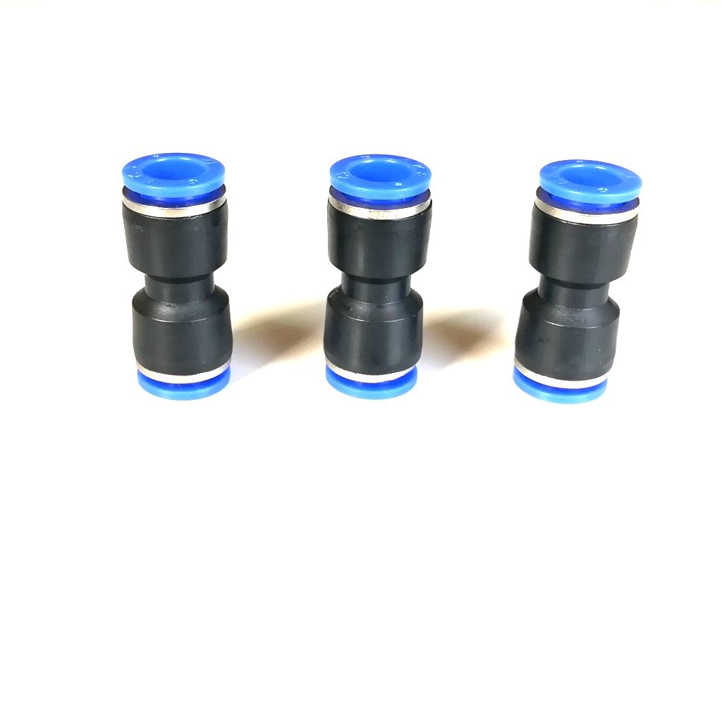 3 PCS Pneumatic Push in Connect Fitting Tube Straight Union Coupler 12mm