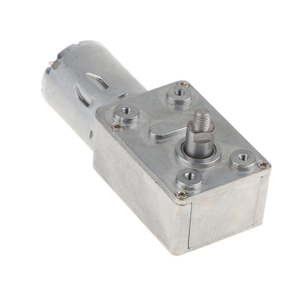 DC12V Metal Turbo Worm Gear Speed Reducer Motor Geared Motor 3-55rpm 76.8x32x25.2mm 10rpm