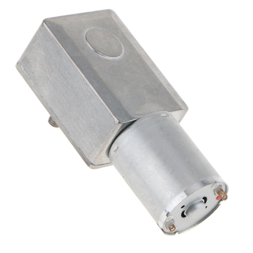 DC12V Metal Turbo Worm Gear Speed Reducer Motor Geared Motor 3-55rpm 76.8x32x25.2mm 40rpm