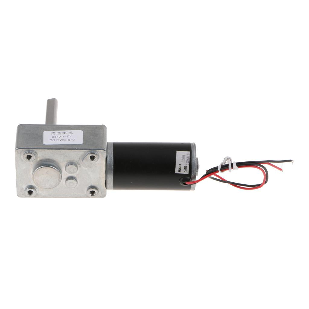 Reversible High Torque Turbo Worm Gearbox 24V DC Geared Motor 1280-80RPM
