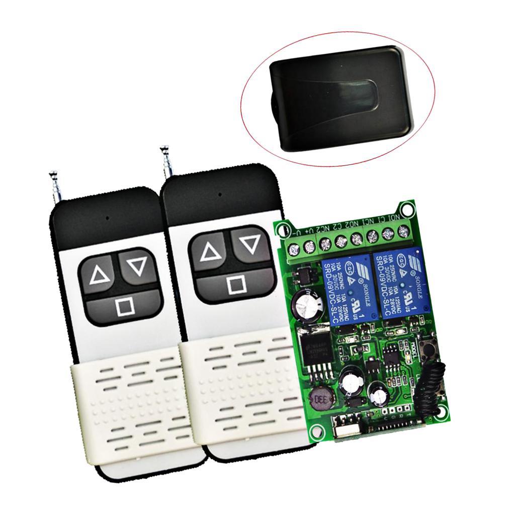 433MHZ DC12V-48V Wireless Remote Control Switch 2CH Relay Receiver 3 Button