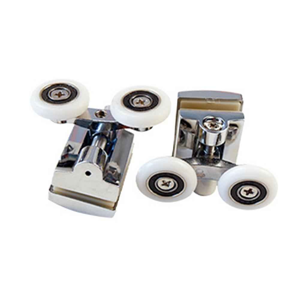 2 Pieces 23mm Shower Door Wheels Double Twin Top Shower Door Enclosures Rollers / Runners / Pulleys / Wheels
