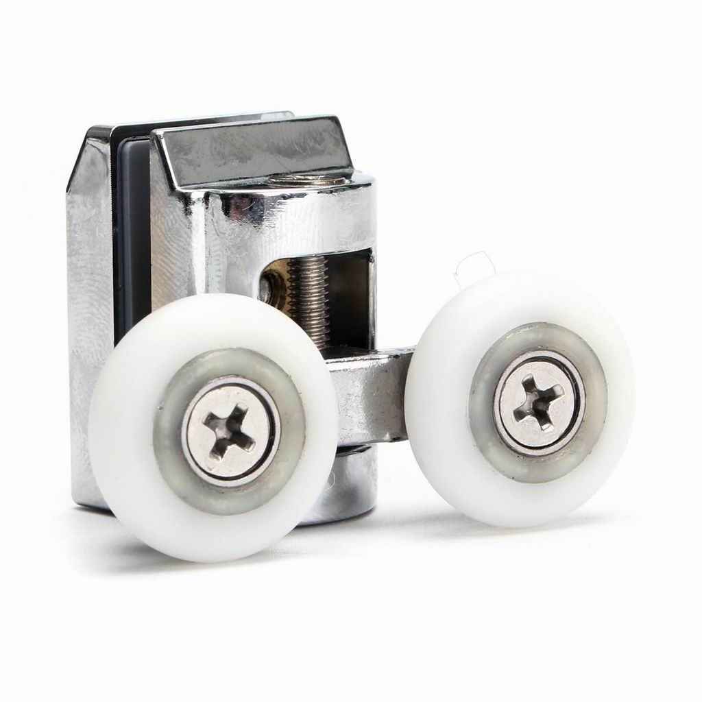 2 Pieces 23mm Shower Door Wheels Double Twin Top Shower Door Enclosures Rollers / Runners / Pulleys / Wheels