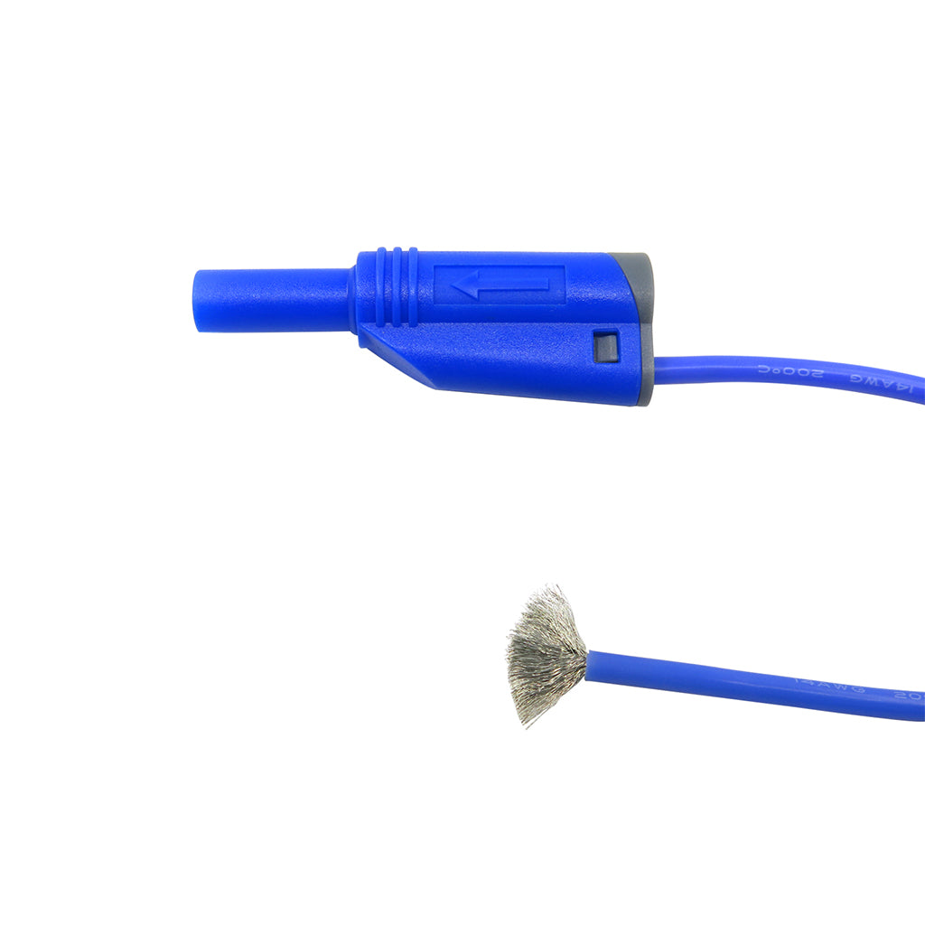 5Pc Stackable 4mm Banana to Banana Plug Socket Test Lead 14awg Silicone Wire