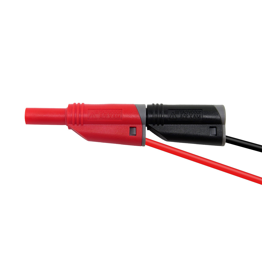 5Pc Stackable 4mm Banana to Banana Plug Socket Test Lead 14awg Silicone Wire