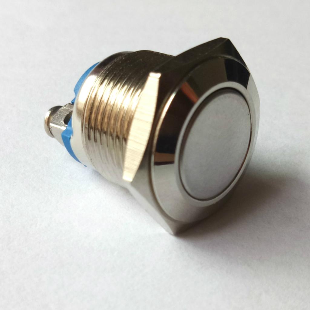 16mm Waterproof Self-reset Doorbell Push Button Switch Copper Contact-5 Pack