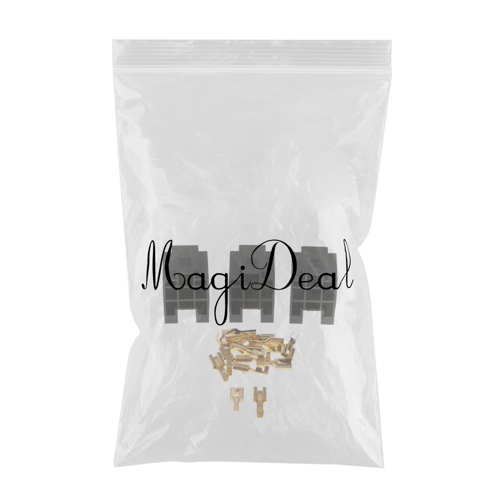 3pcs Automotive Auto Relay Double Socket 40A 30A 5Pins with 15pcs Terminals