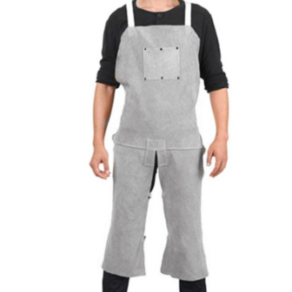 Welder Apron Heat Insulation Welding Artificial Cowhide Leather Natural