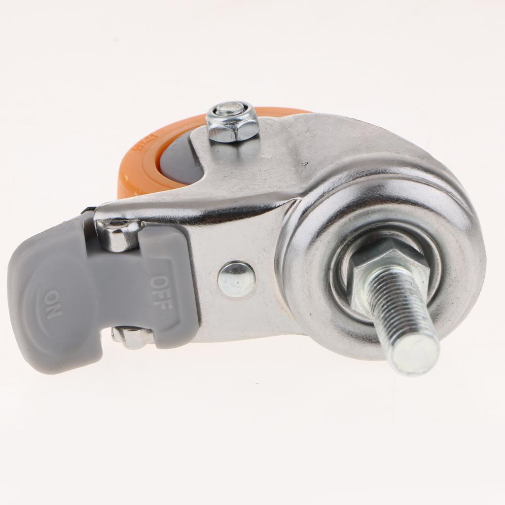 2in 720 Degree Industrial Swivel Caster Wheels Bearing Capacity Heavy Duty
