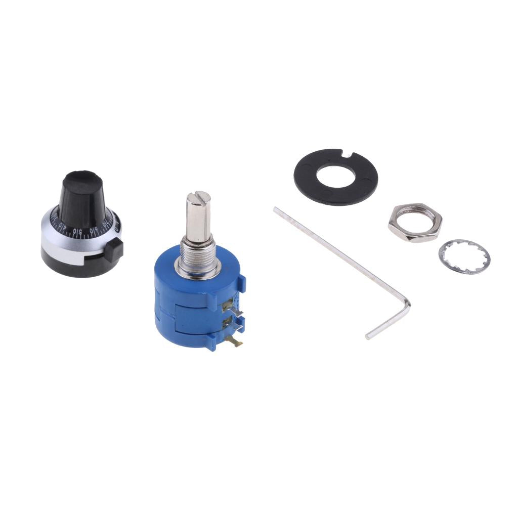 3590S-2-103L 100R Adjustable Multiturn Potentiometer with Dial Rotary Knob