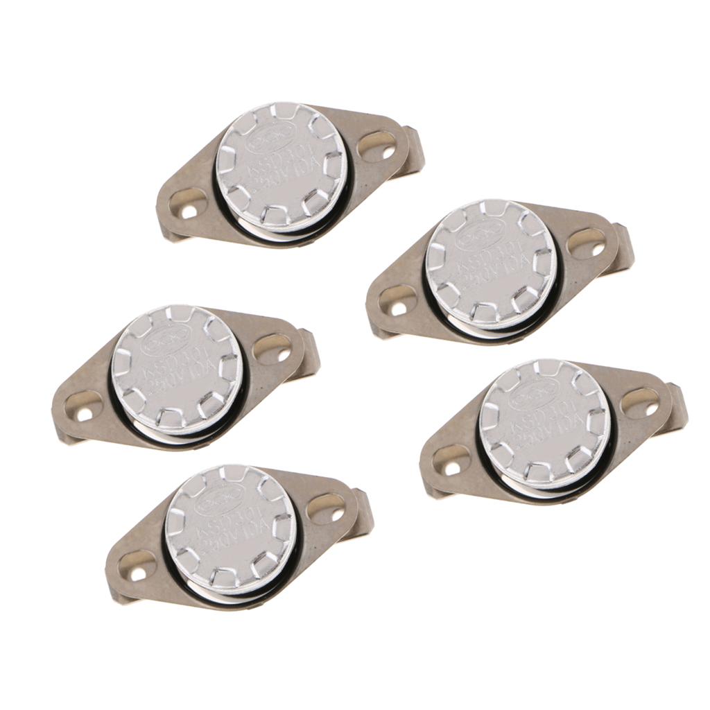5 Pieces KSD301 40-65 Celsius Normal Open Temperature Switch 10A 250V 40℃