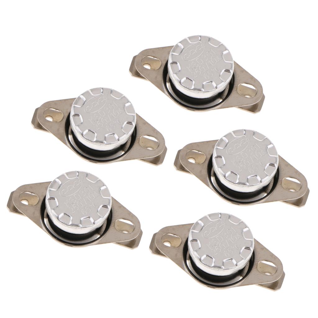 5 Pieces KSD301 40-65 Celsius Normal Open Temperature Switch 10A 250V 65℃
