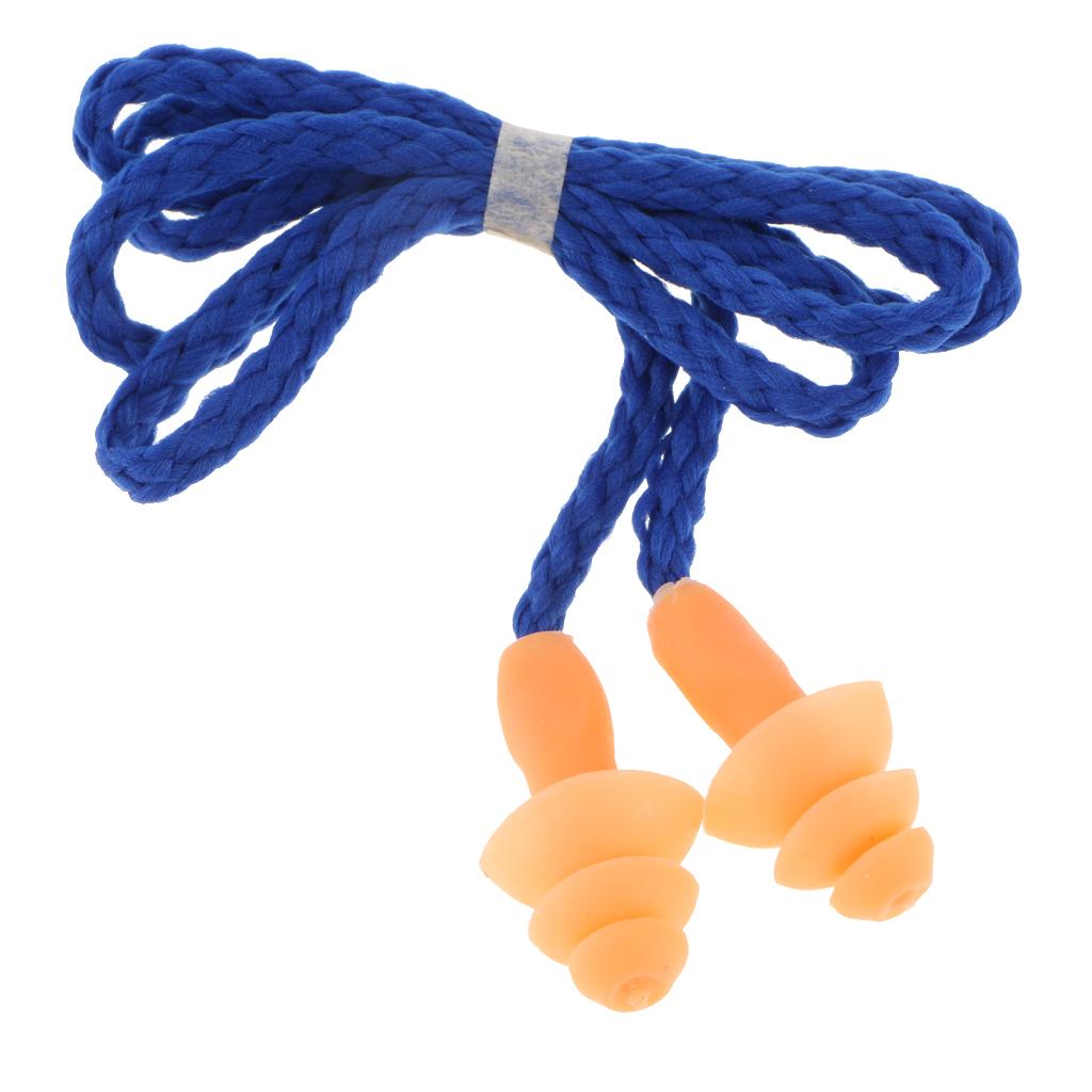 Corded Noise Reduction Ear Plugs Hearing Protector Protection Earplugs