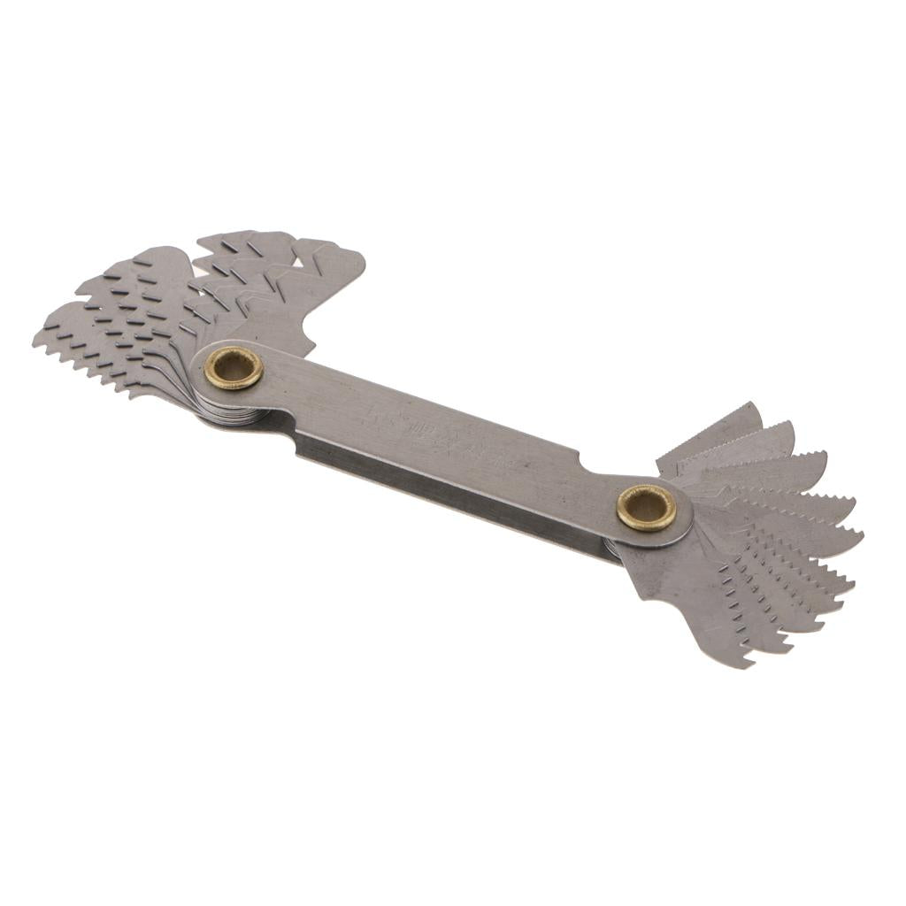 20 Leaves Screw Thread Screw Pitch Cutting Gauge Measuring Tool 55 Degree