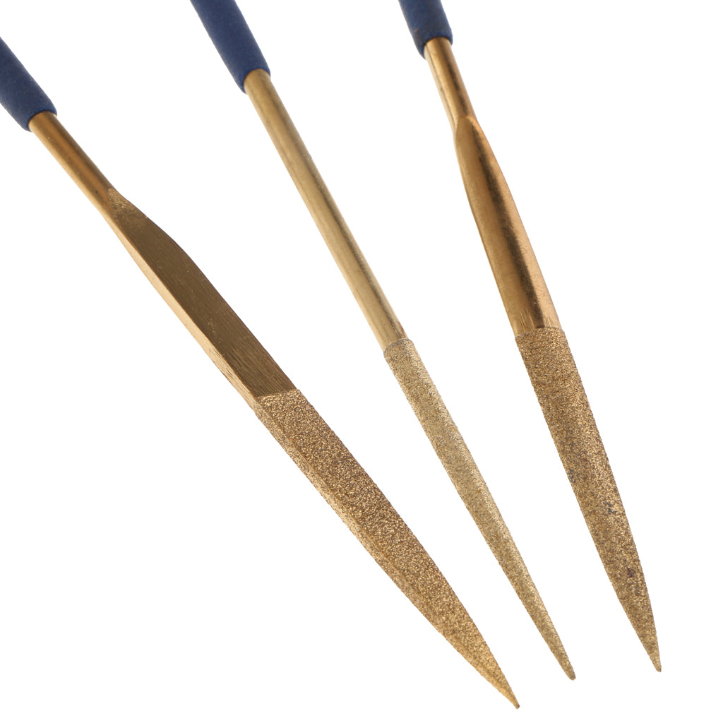 10Pcs Super Wear-resistant Diamond Round Triangle File Corundum 4 x 160 suits
