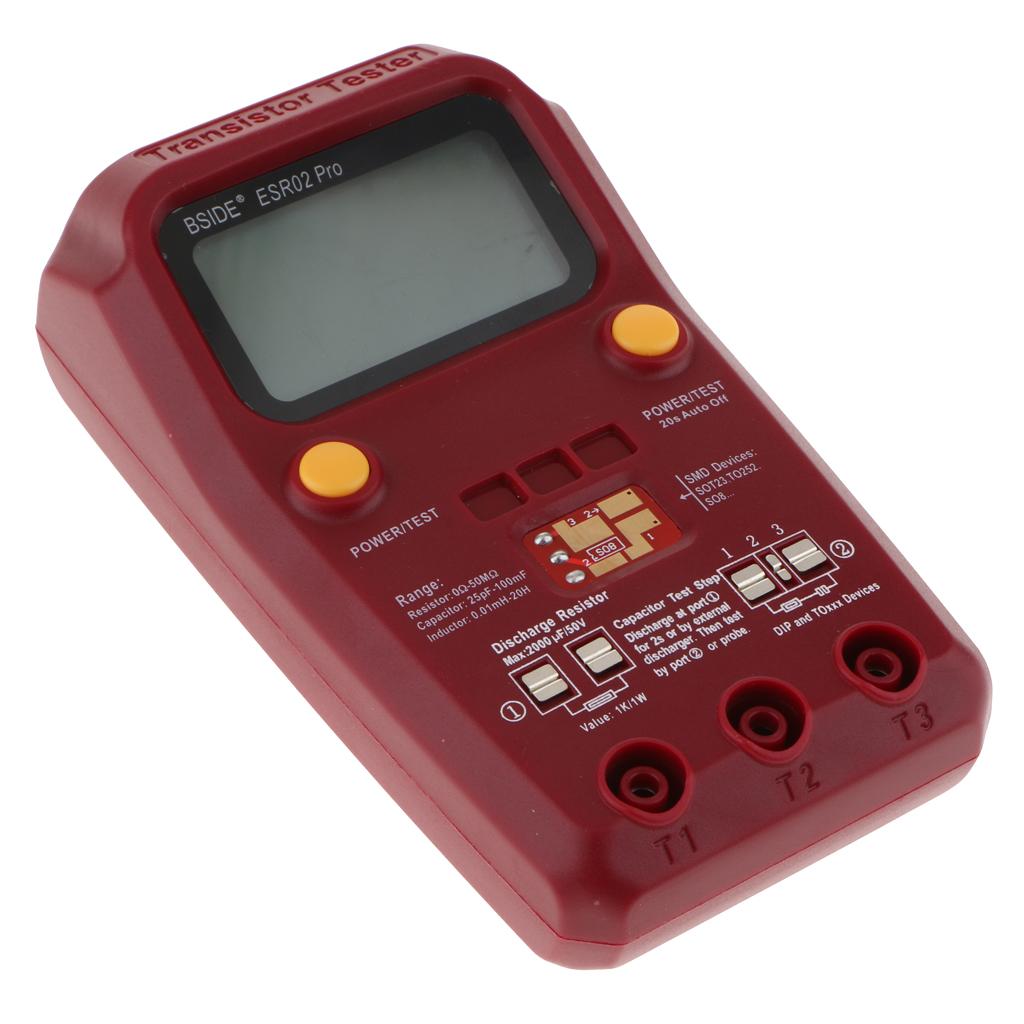 ESR02 PRO Digital Transistor SMD Components Tester Capacitance ESR Meter