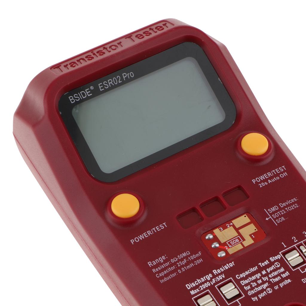 ESR02 PRO Digital Transistor SMD Components Tester Capacitance ESR Meter