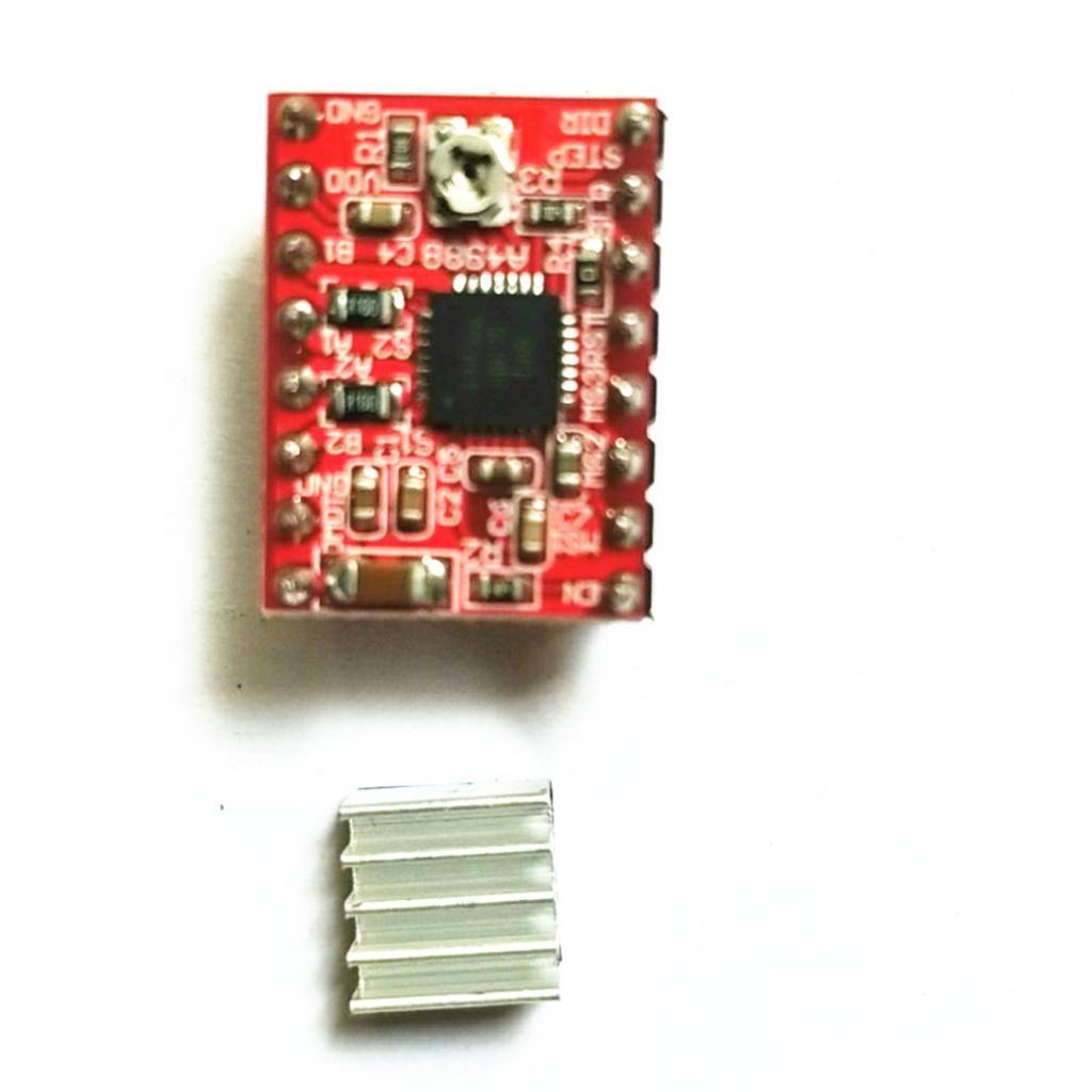 A4988 Stepper Motor Driver Module Board for 3D Printer CNC + Heat Sink Red