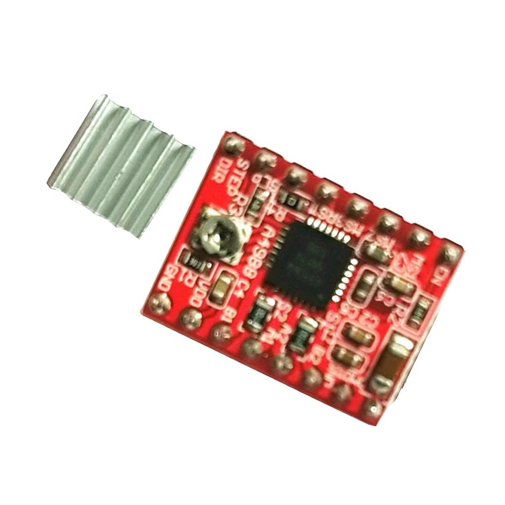 A4988 Stepper Motor Driver Module Board for 3D Printer CNC + Heat Sink Red