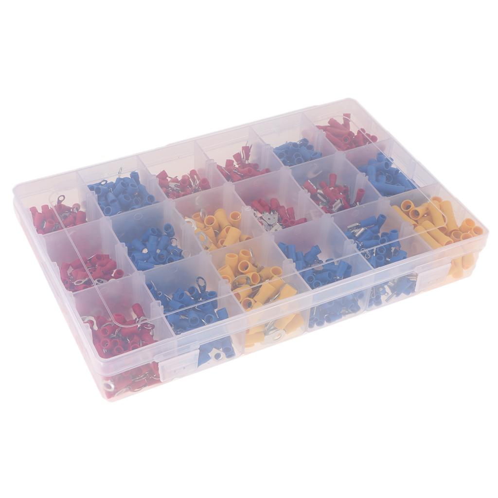 1200pcs Wire Connectors Insulated Electrical Wire Terminals Crimp Connector