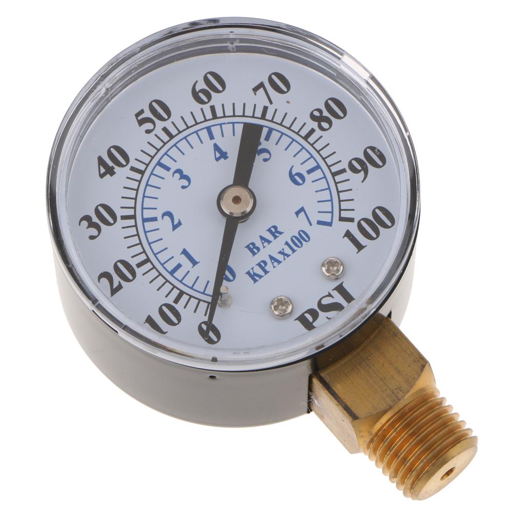 1/8In NPT Side Mount 0-200psi/0-14bar Air Pressure Gauge Tester Meter TS-Z54