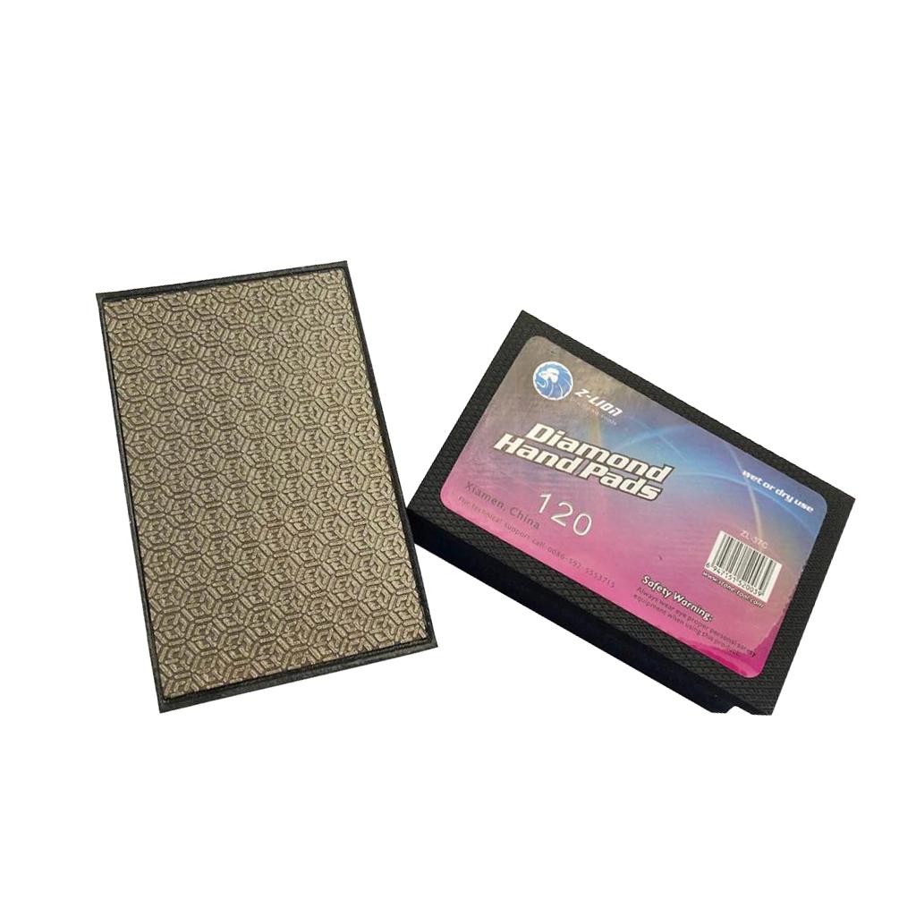 Diamond Polishing Hand Pad Block for Granite Marble Stone Black Grit 120