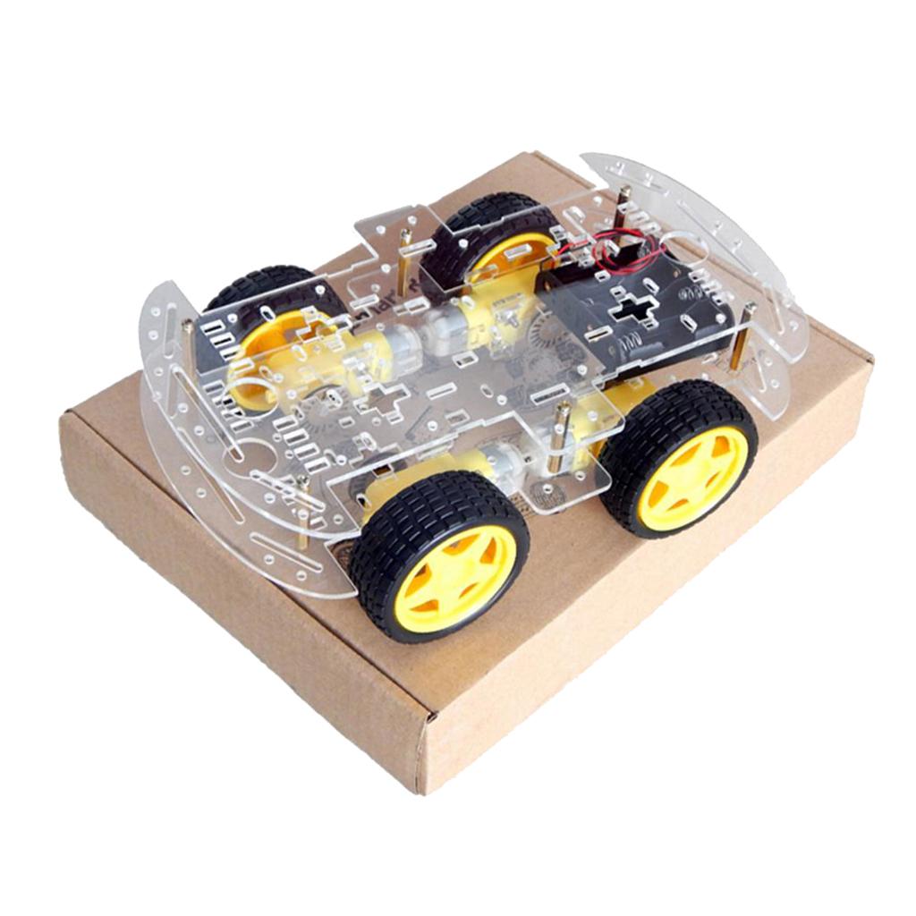 Beginners 4WD Smart Robot Car Chassis Kit DIY with Speed Encoder for