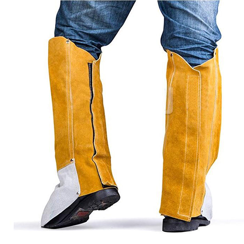 Leather Welding Leggings and Spats Shoe Cover Protector For Welder