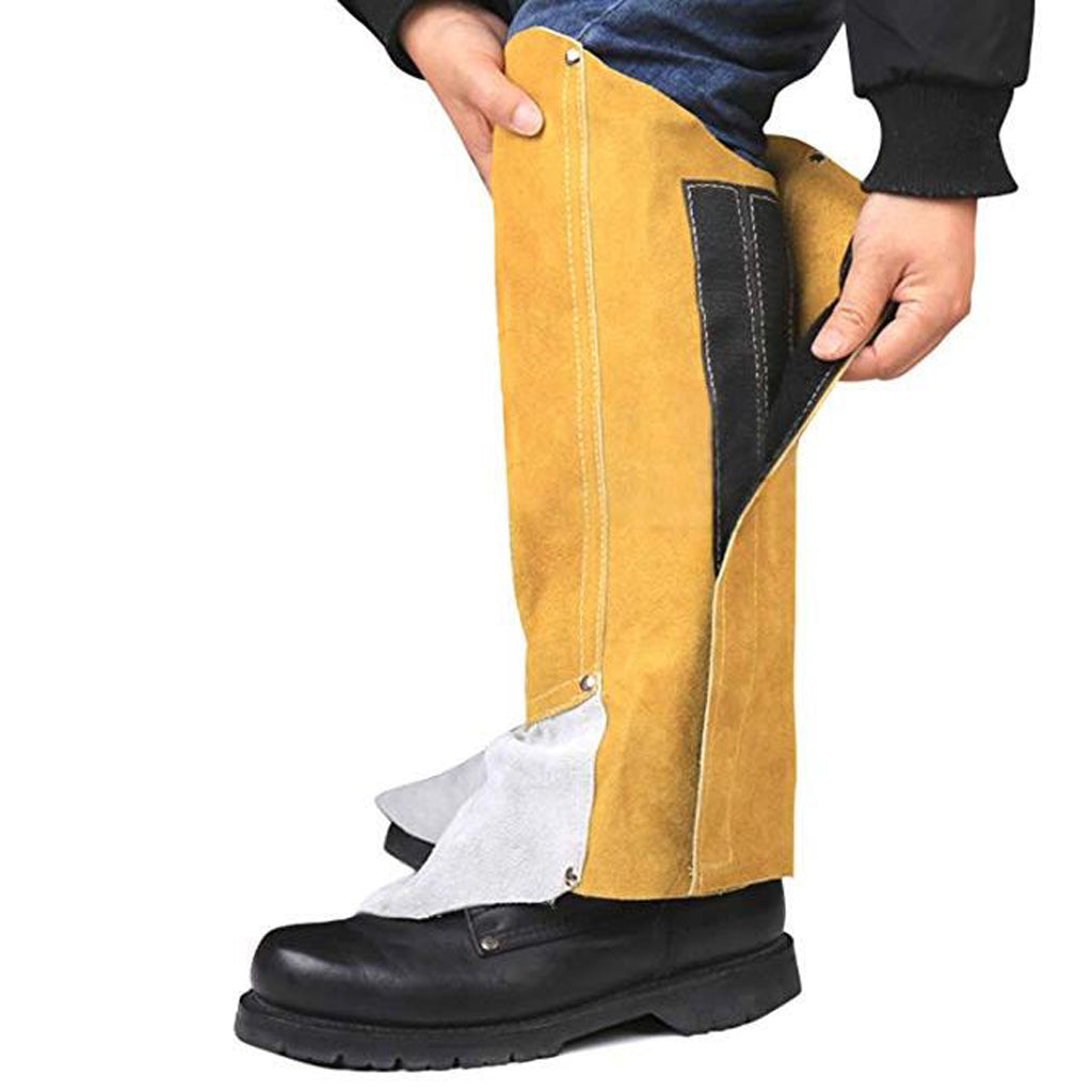 Leather Welding Leggings and Spats Shoe Cover Protector For Welder
