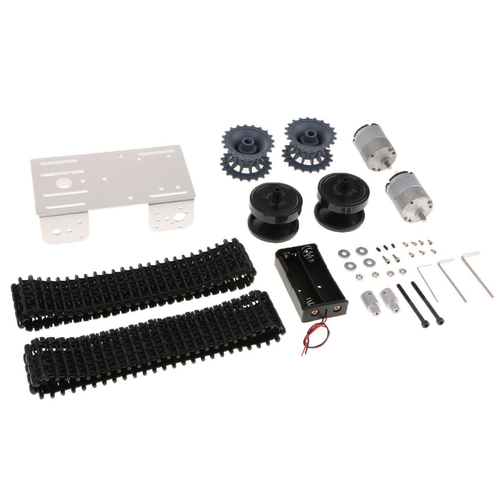 DIY TP101 Robot Chassis Tank Smart Car Kit With Crawler Motor Silver