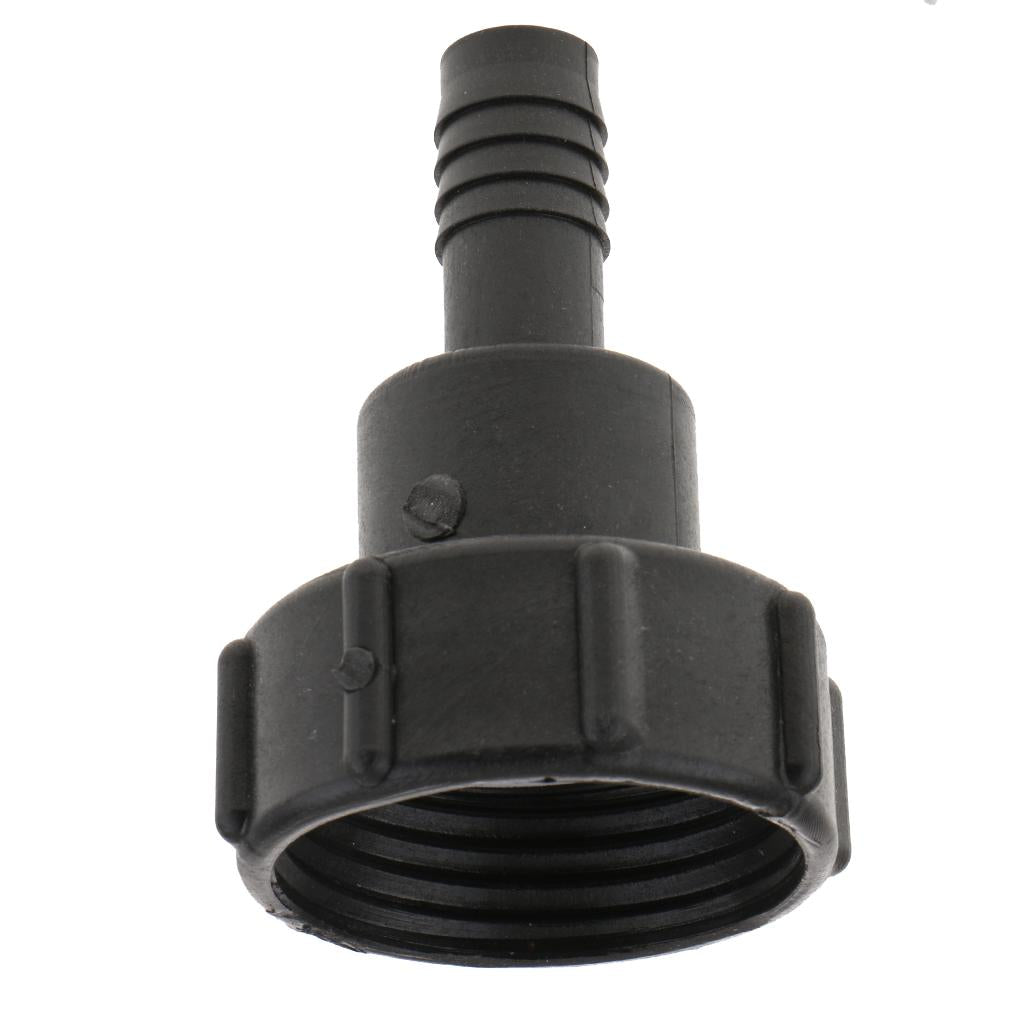 IBC Tank Adapter Water Tank Connector 2 to 3/4" Garden Hose Black"