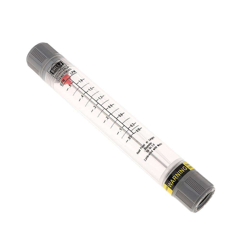 LZM-15G Panel Mount Type Acrylic Flowmeter Water Flow Meter 0.05-0.5GPM