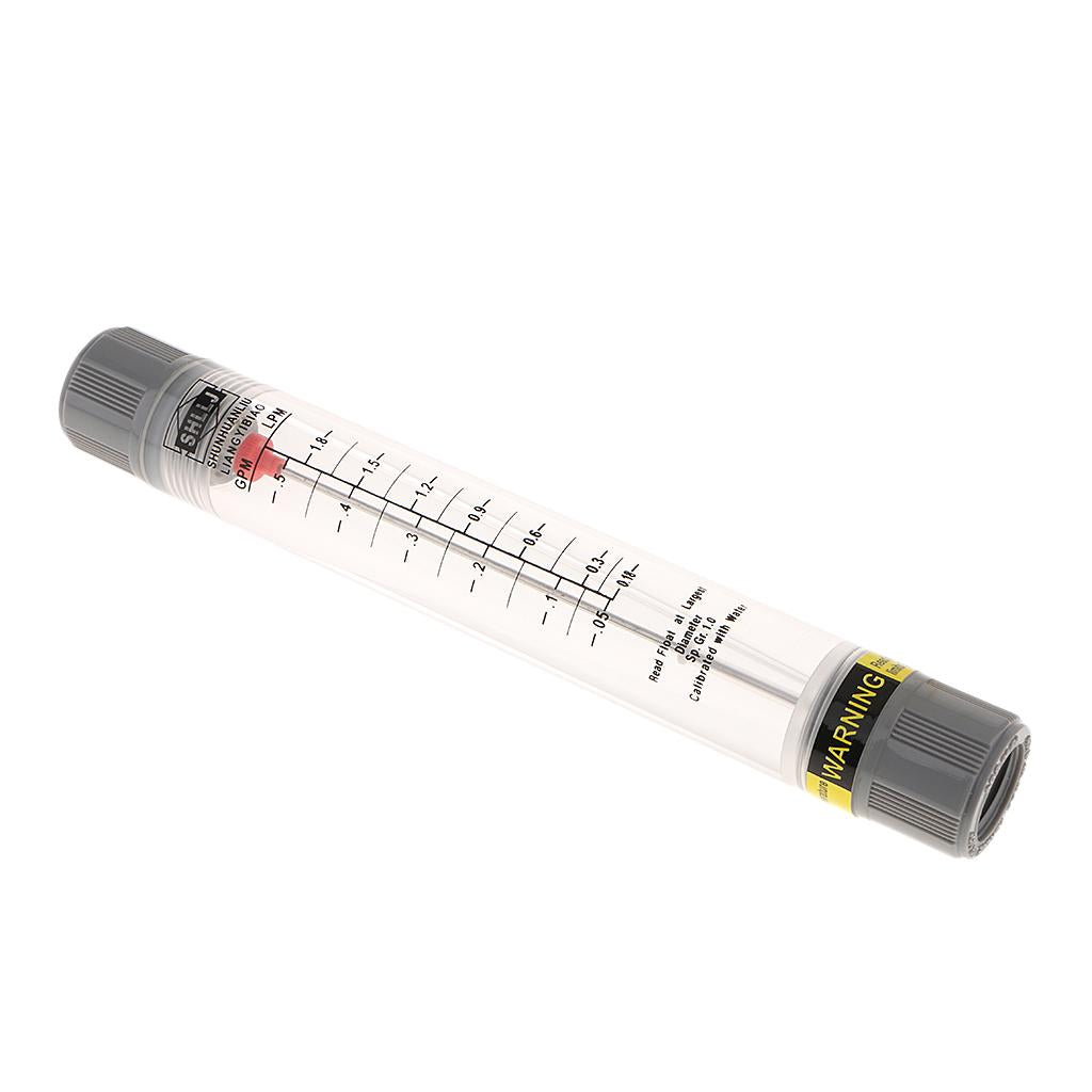 LZM-15G Panel Mount Type Acrylic Flowmeter Water Flow Meter 0.05-0.5GPM