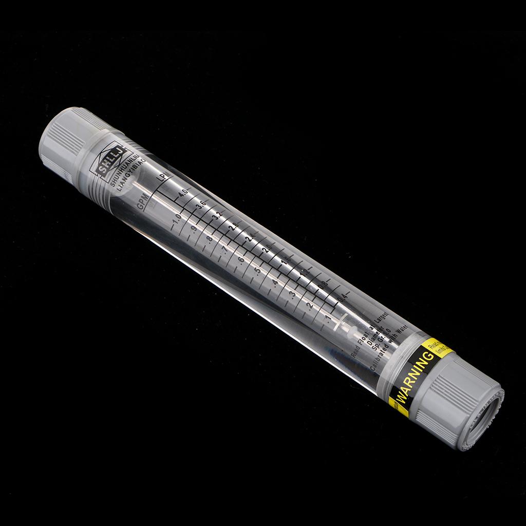 LZM-15G Panel Mount Type Acrylic Flowmeter Water Flow Meter 0.1-1GPM