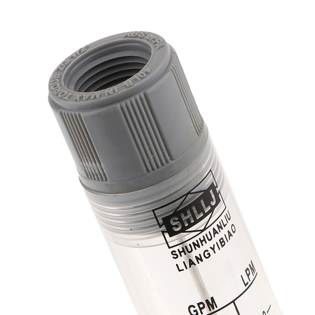 LZM-15G Panel Mount Type Acrylic Flowmeter Water Flow Meter 0.1-1GPM
