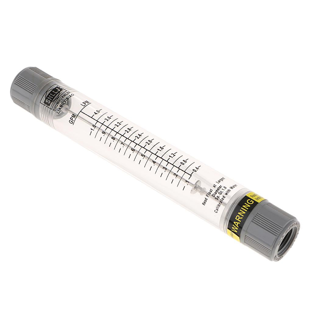 LZM-15G Panel Mount Type Acrylic Flowmeter Water Flow Meter 0.1-1GPM