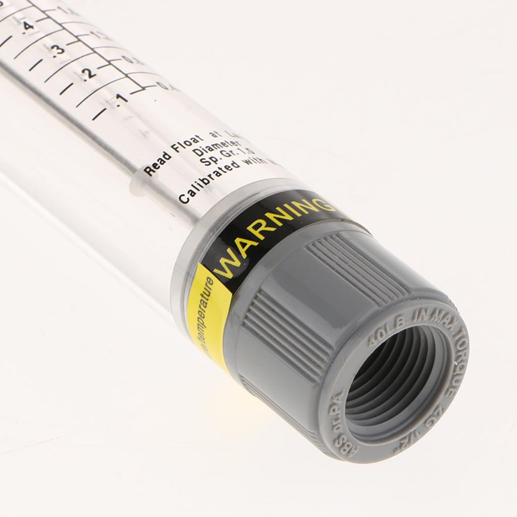 LZM-15G Panel Mount Type Acrylic Flowmeter Water Flow Meter 0.1-1GPM