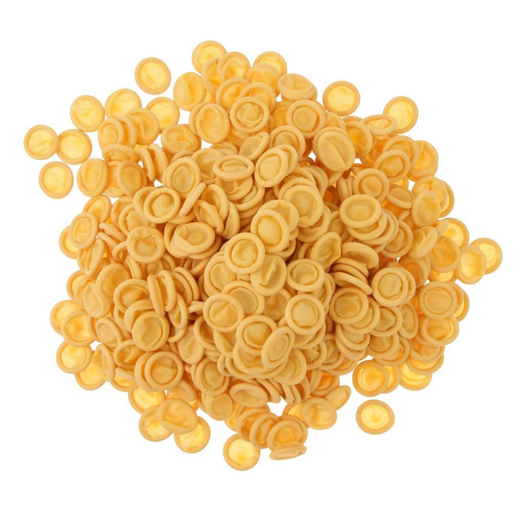 450Pcs 300g/bag Finger Latex Glove Cots Yellow Anti-Static Disposable