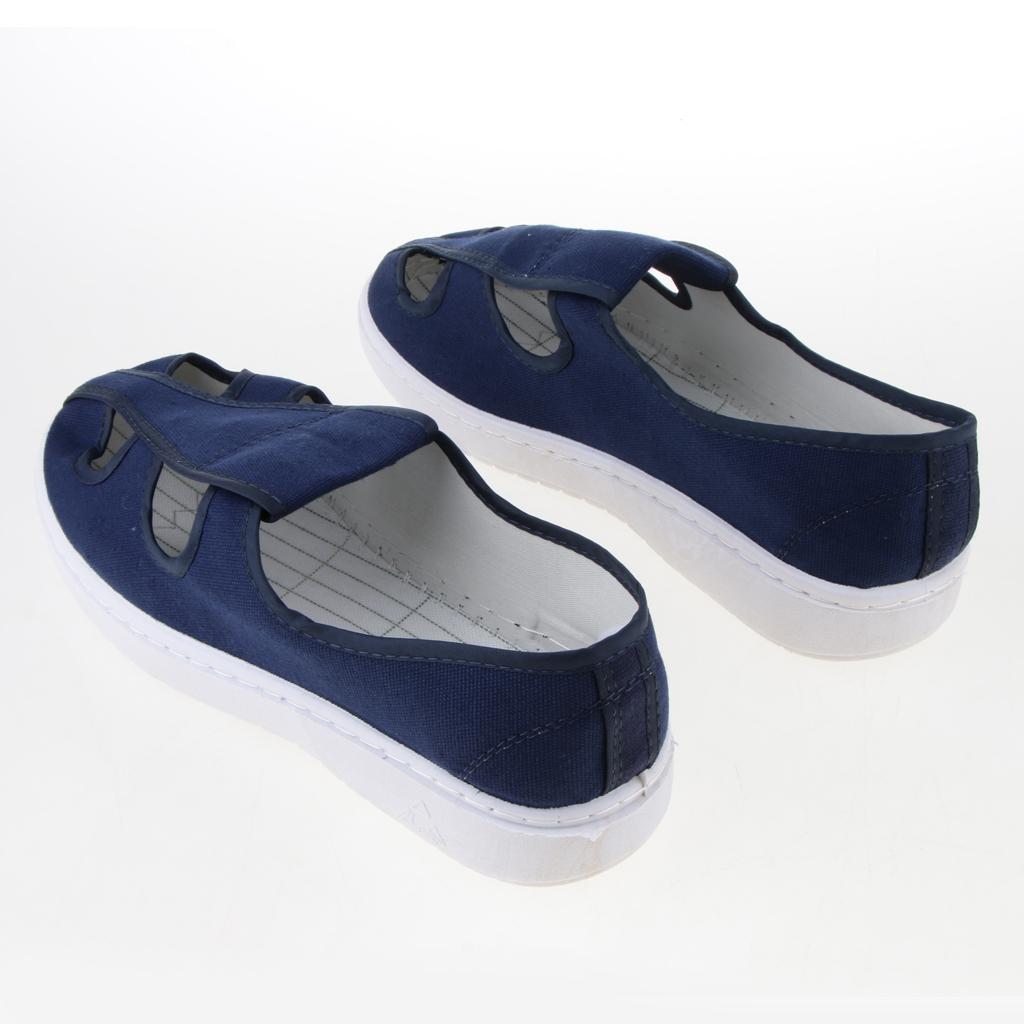 ESD Shoes Antistatic Canvas Four Eye Shoes Non-slip PVC Sole EU41 UK7.5 US8