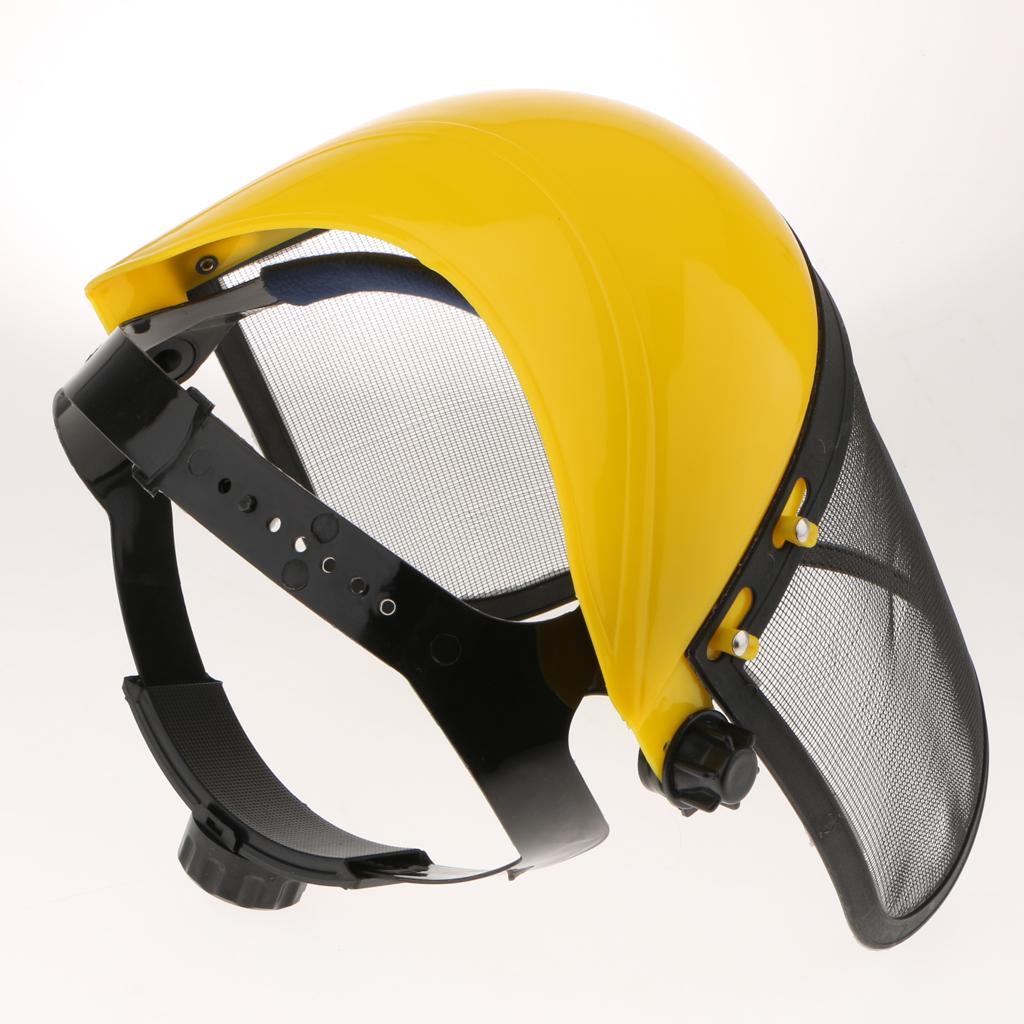Steel Mesh Face Shield with Adjustable Mesh Visor for Weeding Sawing Wood