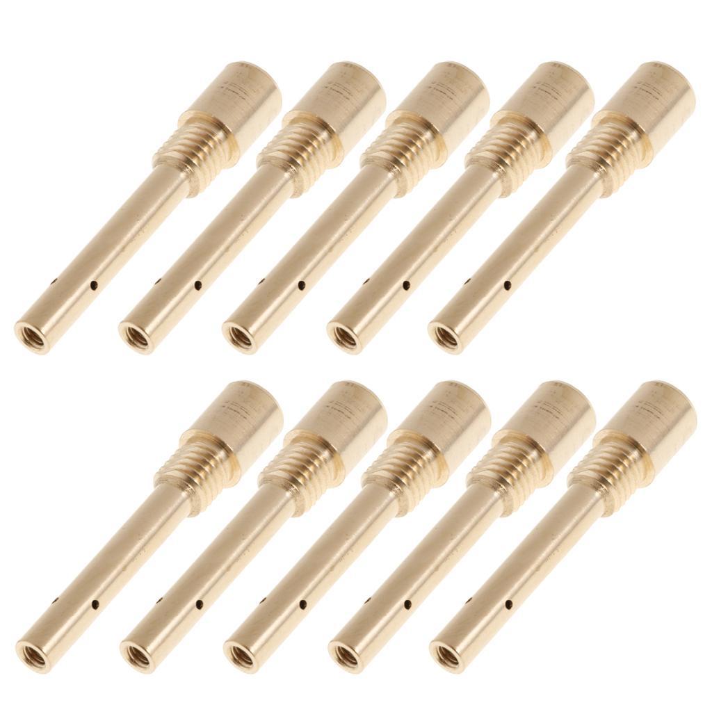 10Pcs Gas Shielded Weld Welding Welder Contact Gas Nozzle Brass Female