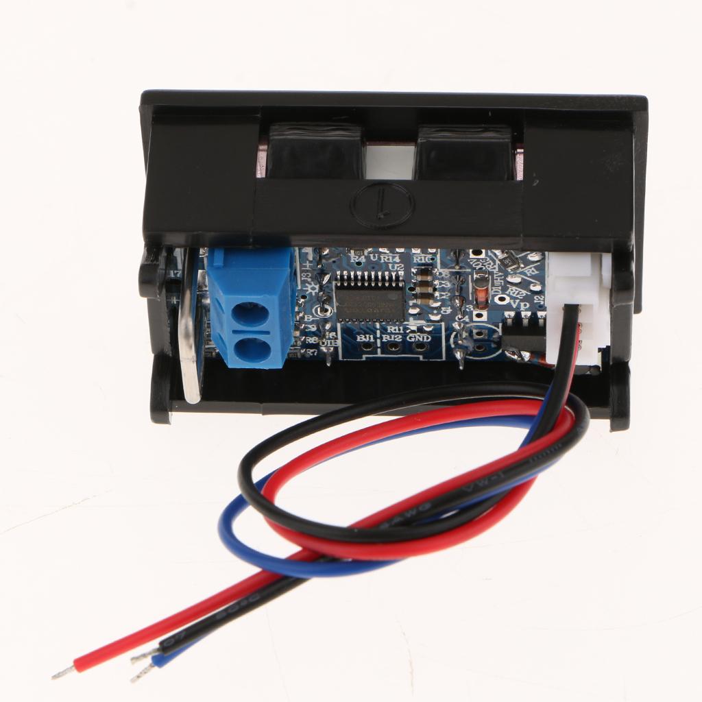 DC 0-100V LED Motor Dual Display Digital Voltage Current Meter 10A	 	